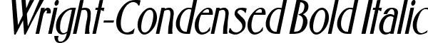 Wright-Condensed Bold Italic font - Wright-Condensed_Bold_Italic.ttf