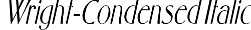 Wright-Condensed Italic font - Wright-Condensed_Italic.ttf