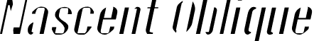 Nascent Oblique font - Nascent Oblique.ttf