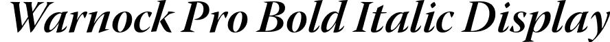 Warnock Pro Bold Italic Display font - WarnockPro-BoldItDisp.otf