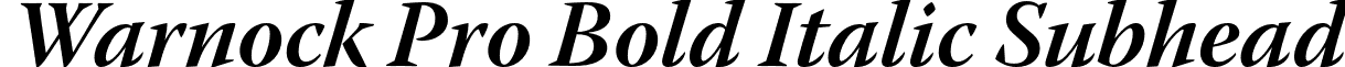 Warnock Pro Bold Italic Subhead font - WarnockPro-BoldItSubh.otf