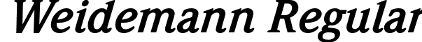 Weidemann Regular font - Weidemann-BoldItalic.otf