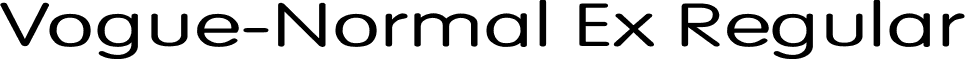 Vogue-Normal Ex Regular font - Vogue-Normal_Ex.ttf