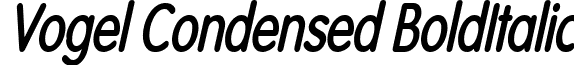 Vogel Condensed BoldItalic font - Vogel_Condensed_BoldItalic.ttf