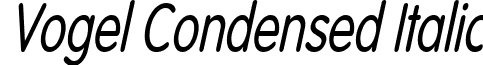 Vogel Condensed Italic font - Vogel_Condensed_Italic.ttf