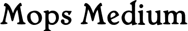 Mops Medium font - Mops.otf