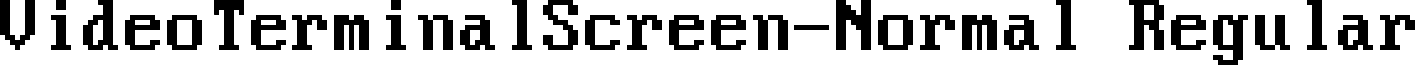 VideoTerminalScreen-Normal Regular font - VideoTerminalScreen-Normal.ttf