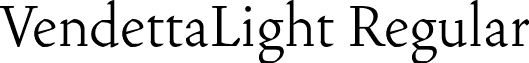 VendettaLight Regular font - VendettaLight.otf