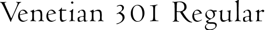 Venetian 301 Regular font - Venetian301BT-Roman.otf