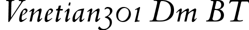 Venetian301 Dm BT font - Venetian301_Dm_BT_Demi_Italic.ttf