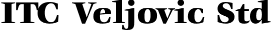 ITC Veljovic Std font - VeljovicStd-Black.otf