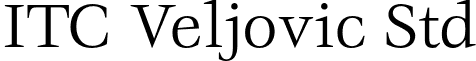 ITC Veljovic Std font - VeljovicStd-Book.otf