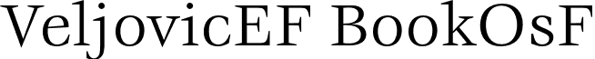 VeljovicEF BookOsF font - VeljovicEF-BookOsF.otf