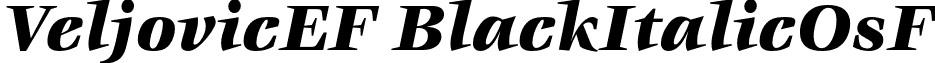 VeljovicEF BlackItalicOsF font - VeljovicEF-BlackItalicOsF.otf