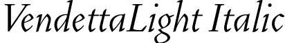 VendettaLight Italic font - VendettaLightItalic.otf