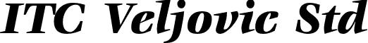 ITC Veljovic Std font - VeljovicStd-BlackItalic.otf