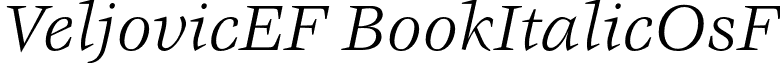 VeljovicEF BookItalicOsF font - VeljovicEF-BookItalicOsF.otf