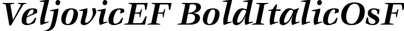 VeljovicEF BoldItalicOsF font - VeljovicEF-BoldItalicOsF.otf