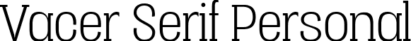Vacer Serif Personal font - VacerSerifLightPersonal.ttf