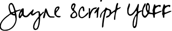 Jayne Script YOFF font - JayneYOFF.otf