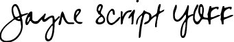 Jayne Script YOFF font - JayneYOFF.ttf