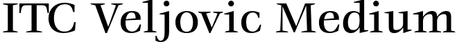 ITC Veljovic Medium font - Veljovic-Medium.otf