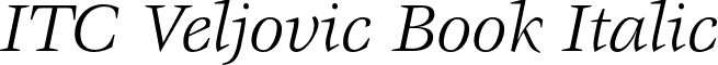 ITC Veljovic Book Italic font - Veljovic-BookItalic.otf