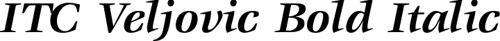 ITC Veljovic Bold Italic font - Veljovic-BoldItalic.otf