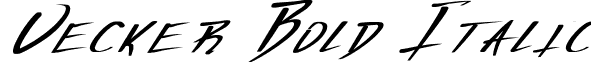 Vecker Bold Italic font - Vecker_Bold_Italic.ttf