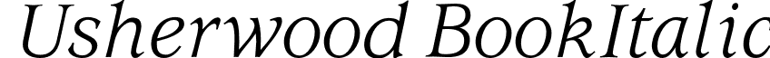 Usherwood BookItalic font - UsherwoodBookItalic.otf