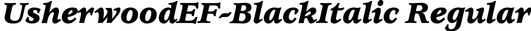 UsherwoodEF-BlackItalic Regular font - UsherwoodEF-BlackItalic.otf