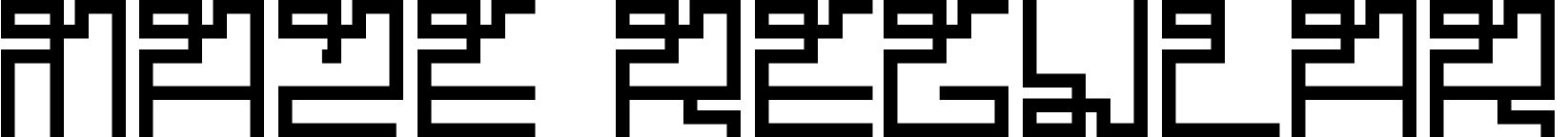 Maze Regular font - maze.otf