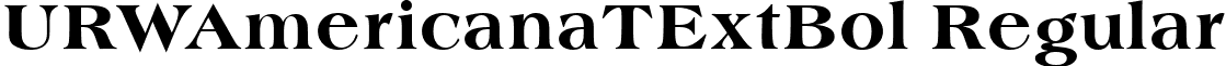 URWAmericanaTExtBol Regular font - URWAmericanaTExtBol.ttf