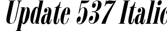 Update 537 Italic font - Update_537_Italic.ttf