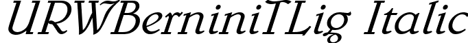 URWBerniniTLig Italic font - URWBerniniTLig_Italic.ttf