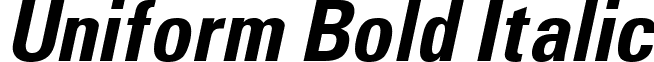 Uniform Bold Italic font - Uniform_Bold_Italic.ttf