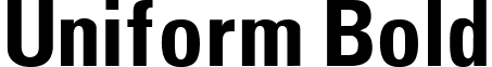 Uniform Bold font - Uniform_Bold.ttf