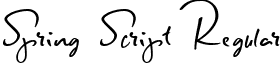 Spring Script Regular font - Spring Script.ttf