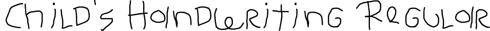 Child's Handwriting Regular font - Child's Handwriting.otf