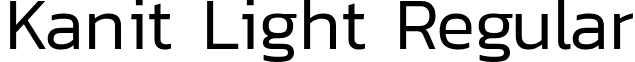 Kanit Light Regular font - Kanit-Light.ttf
