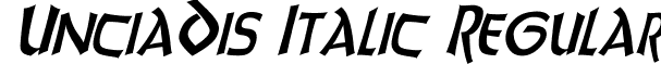 UnciaDis Italic Regular font - UnciaDis_Italic.ttf