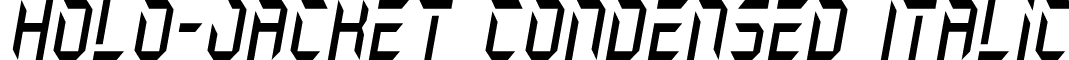 Holo-Jacket Condensed Italic font - holojacketcondital.ttf