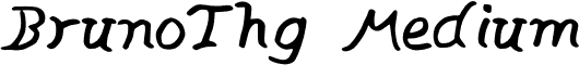 BrunoThg Medium font - BrunoThg.otf