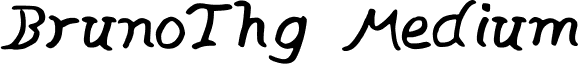 BrunoThg Medium font - BrunoThg.ttf