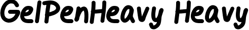 GelPenHeavy Heavy font - GelPenHeavy.ttf