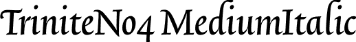 TriniteNo4 MediumItalic font - TriniteNo4-MediumItalic.otf