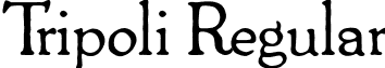 Tripoli Regular font - Tripoli.otf