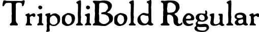 TripoliBold Regular font - TripoliBold.otf