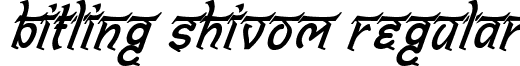 Bitling shivom Regular font - Bitlingshivom-Italic.ttf