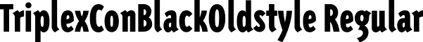 TriplexConBlackOldstyle Regular font - TriplexConBlackOldstyle.otf